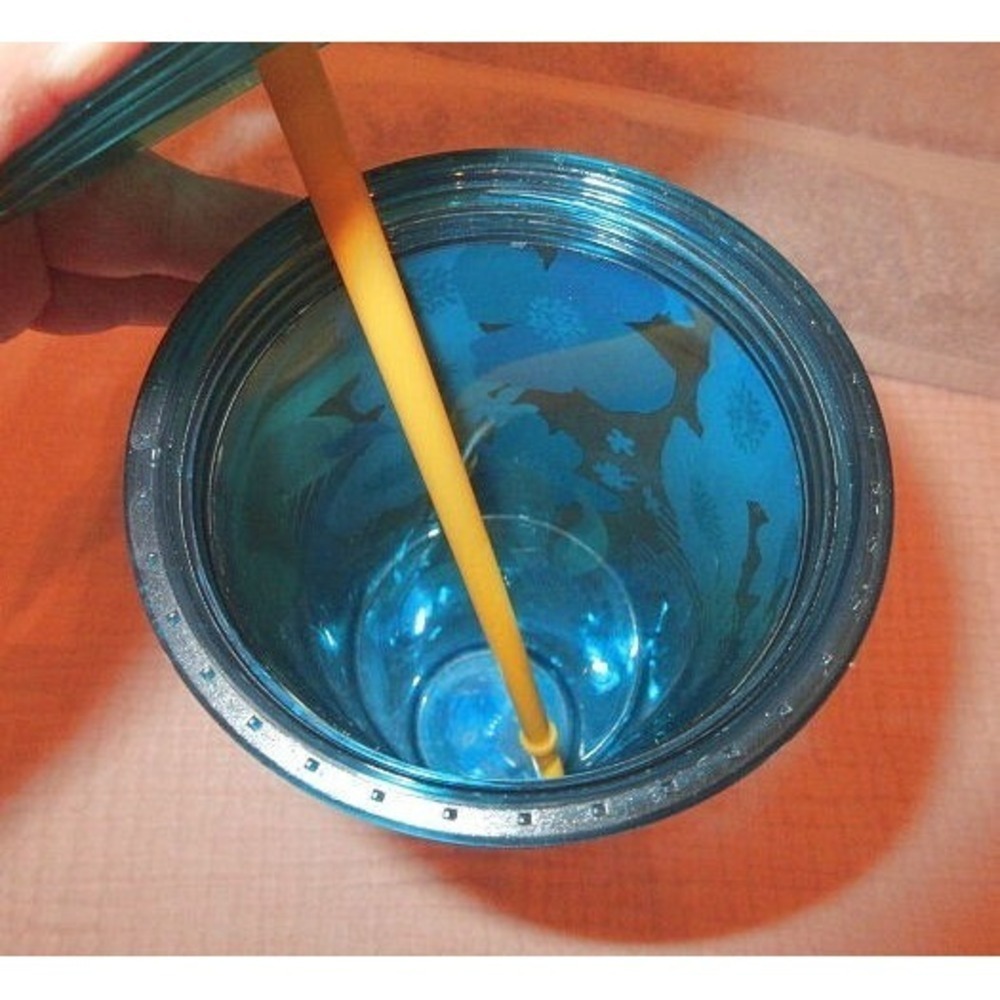 Starbucks Purple Flower Venti Tumbler With Straw Cold Cup 24 oz Hawaiian 2022 - Picture 6 of 9